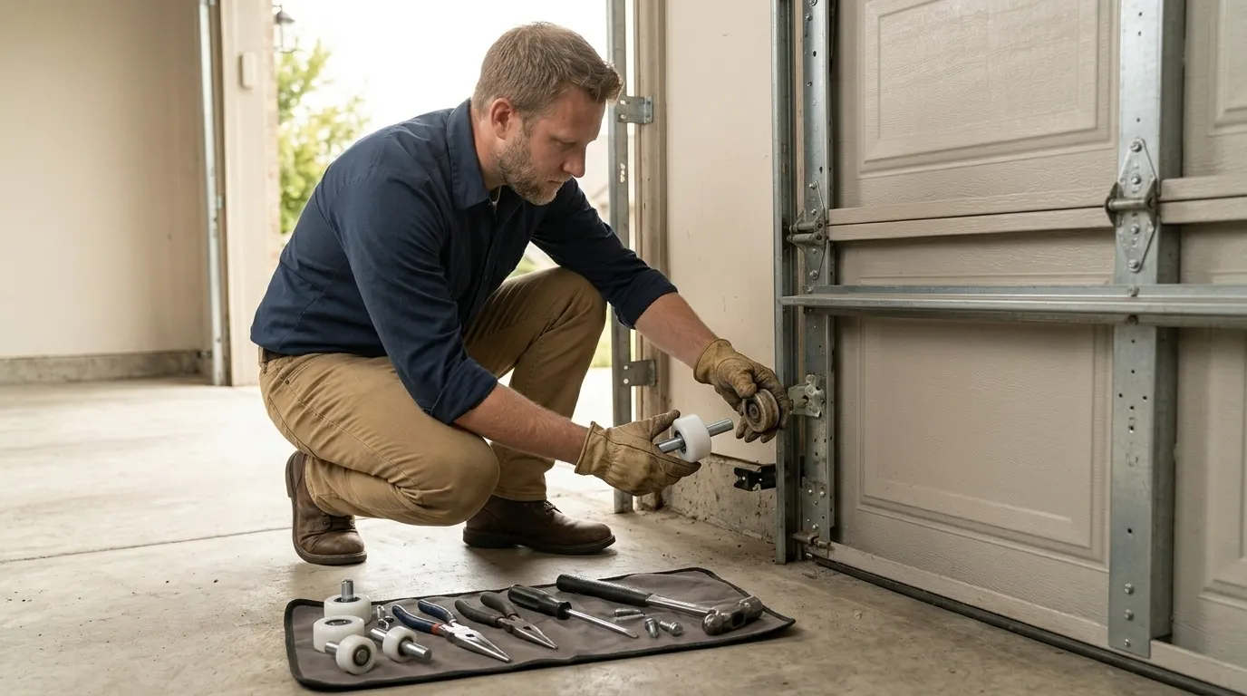 Repaired & tested - Weatherford garage door service