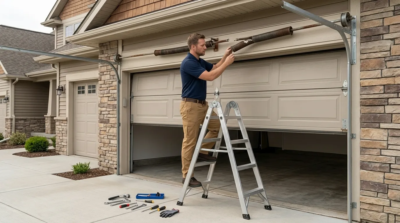 Repaired & tested - Weatherford garage door service