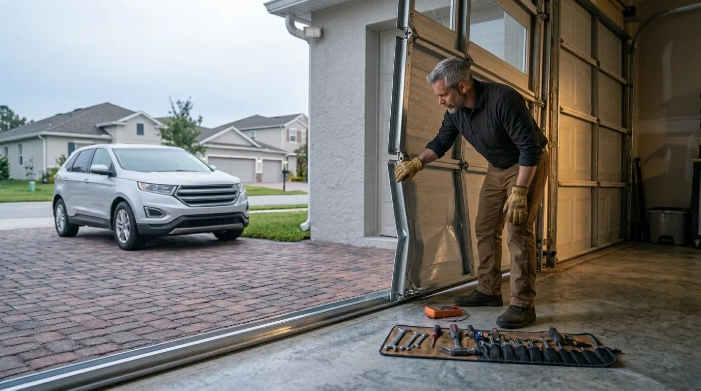 Repaired & tested - Weatherford garage door service